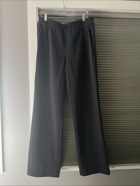 Black Wide-Leg Pull-On Pants